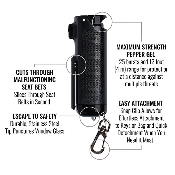  SABRE Pepper Spray, Quick Release Keychain for Easy