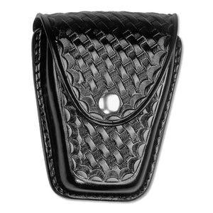 Basketweave Leather Double Cuff Case