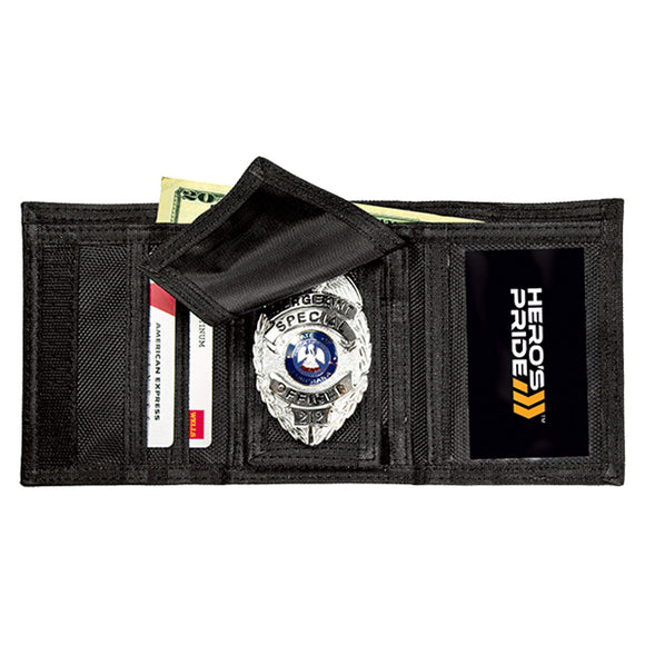 Deluxe Ballistic Tri-Fold Wallet W/ Removable Badge Area