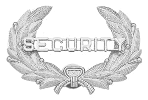 SECURITY Cap Wreath, 2 Posts & Clutch Backs