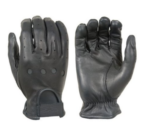 Damascus D22 Leather Driving Gloves Full-Finger Unlined, Black