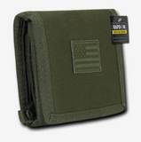 RAPDOM Men's Tri-Fold Wallet Tactical Non Stick Id Window 18 Compartment/Pocket